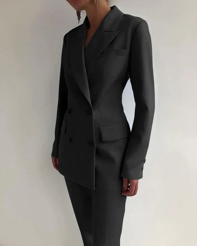 Anzug Damen Eleganter Blazer & Hosen Set