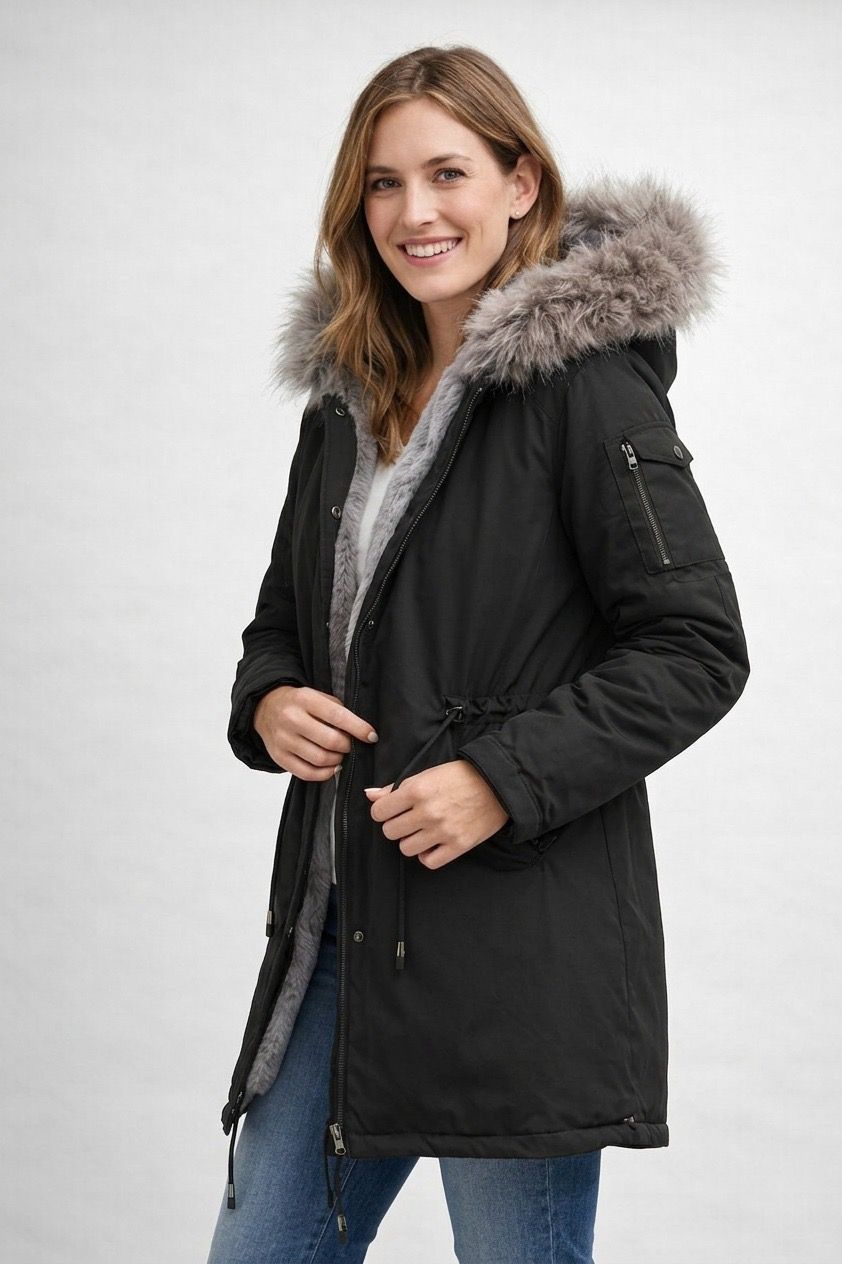 ShopNory | Damen Parka Fellkapuze Fleecefutter