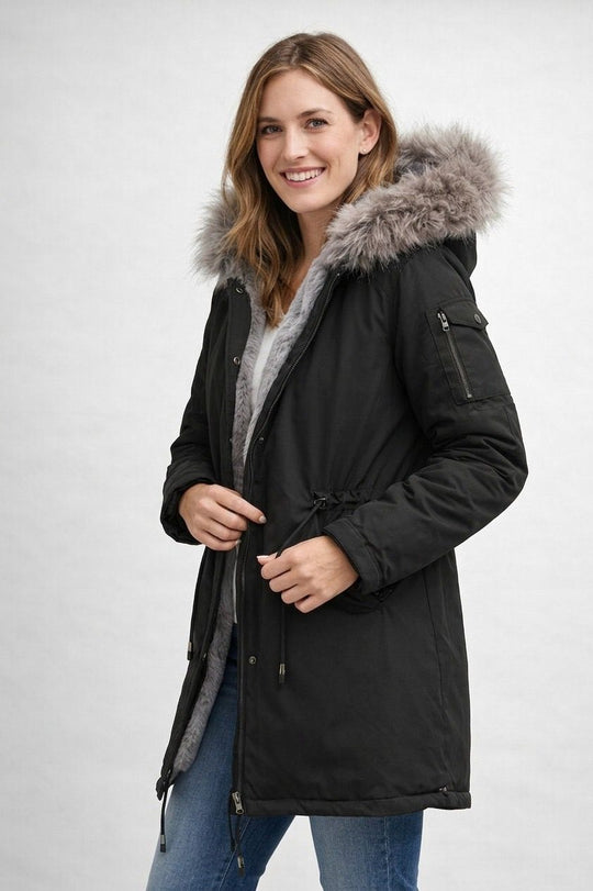 ShopNory | Damen Parka Fellkapuze Fleecefutter