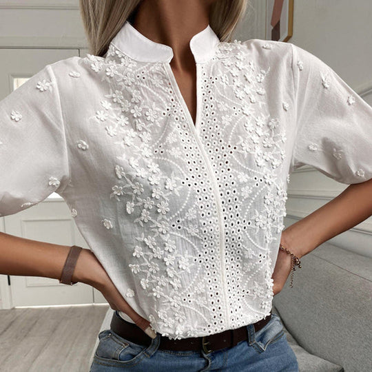 Klassische Weiße Bluse für Damen