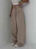 Damenhose mit Hohem Bund und Weitem Bein