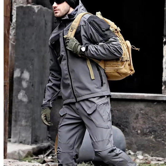 Outdoor Herren Cargo Set wasserdicht und winddicht mit Kapuze für Wandern und täglichen GShopnoryrauch
