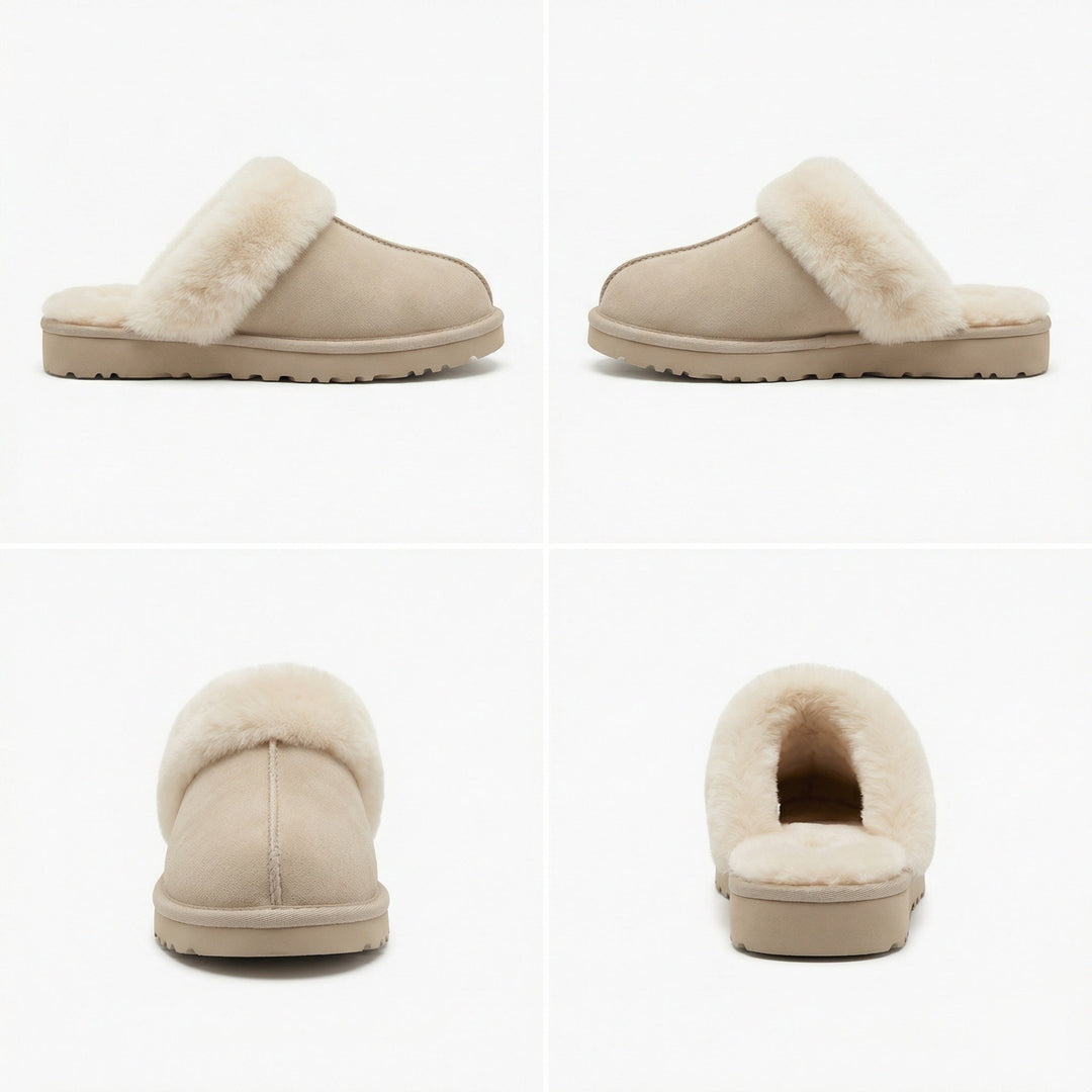 Clogs - Damen Retro Wildleder Slip-On Mule