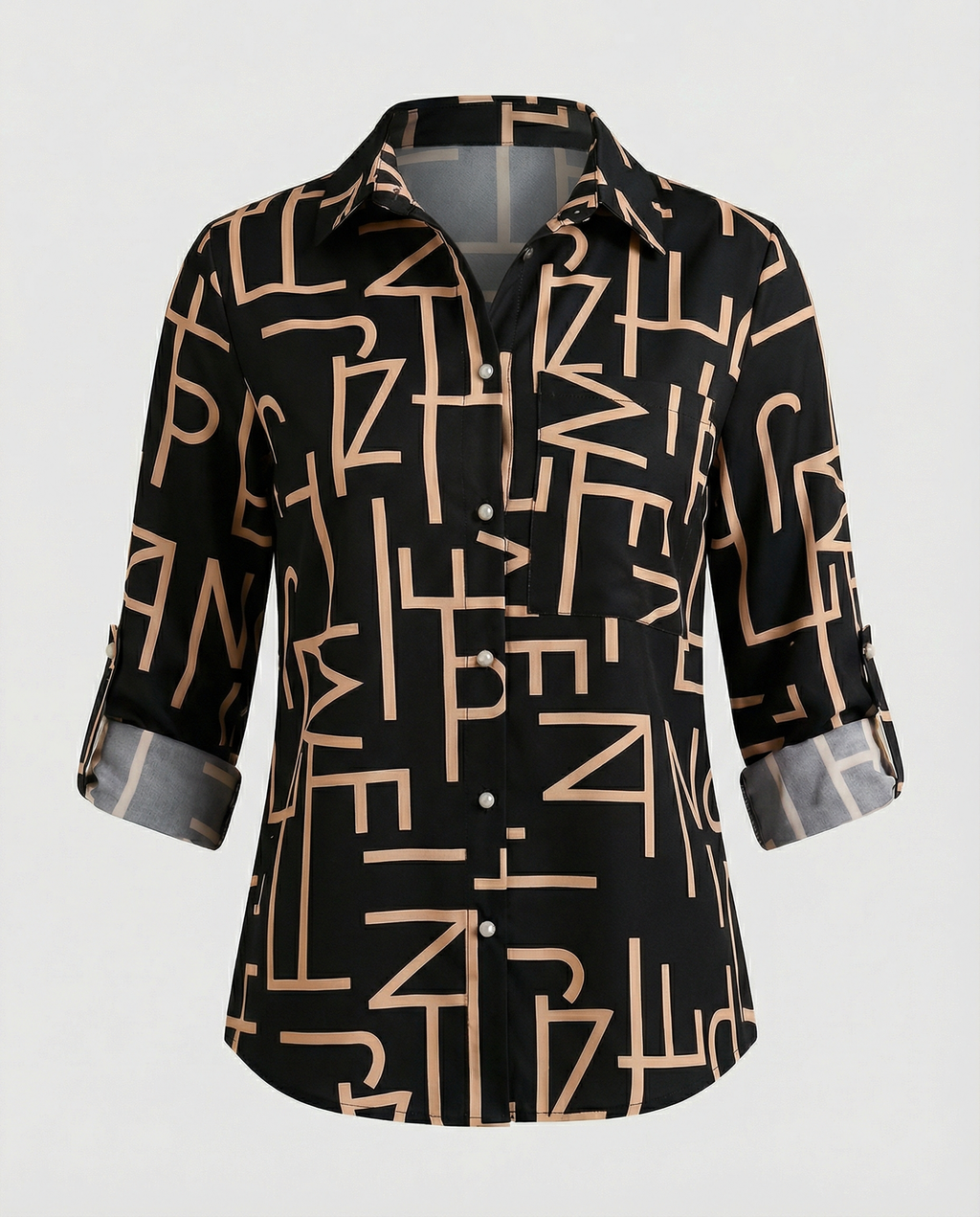Bluse mit Umlegekragen