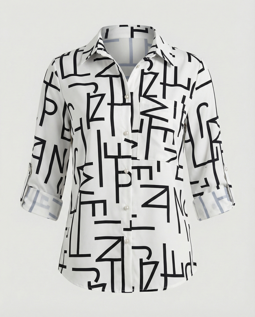 Bluse mit Umlegekragen