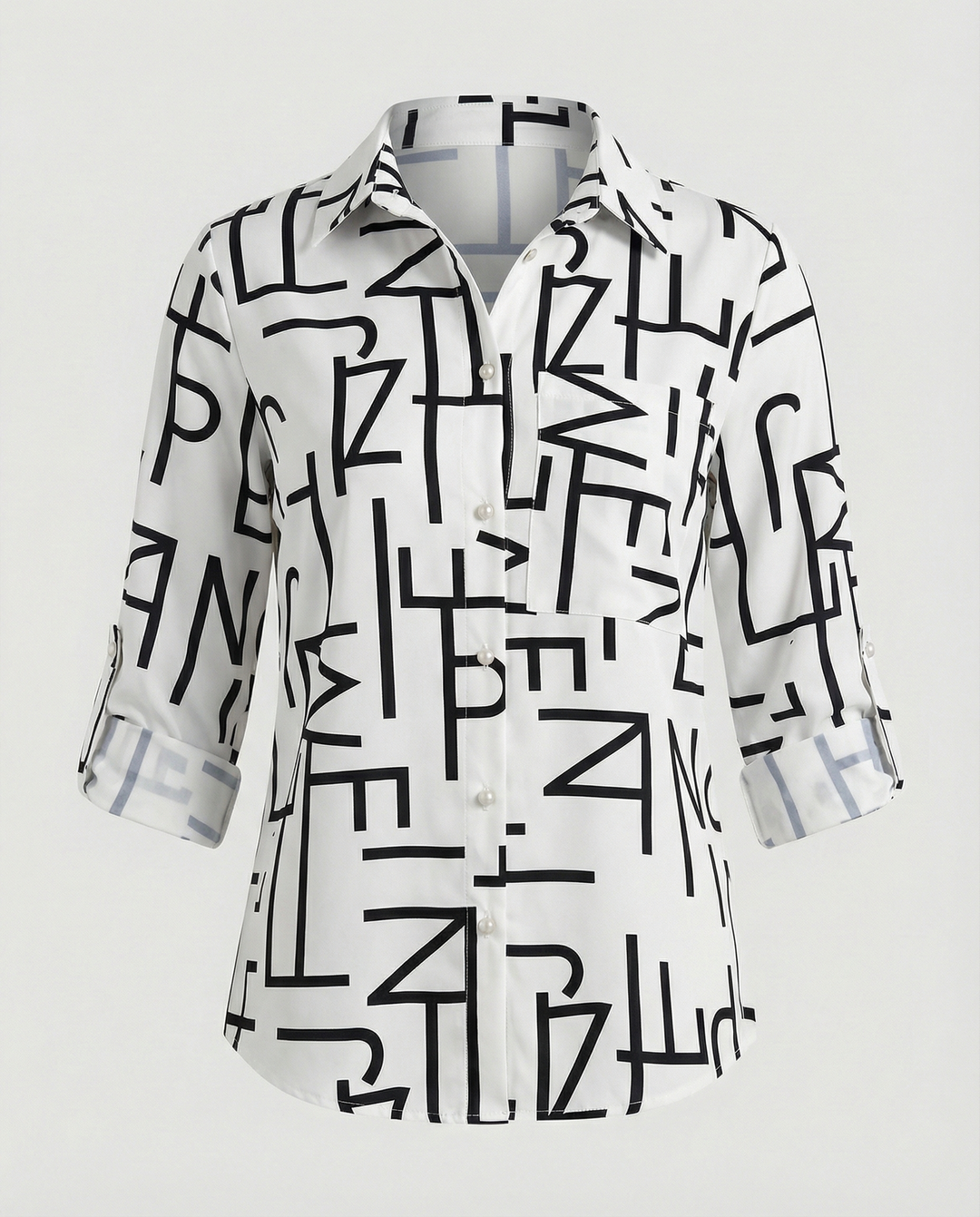 Bluse mit Umlegekragen