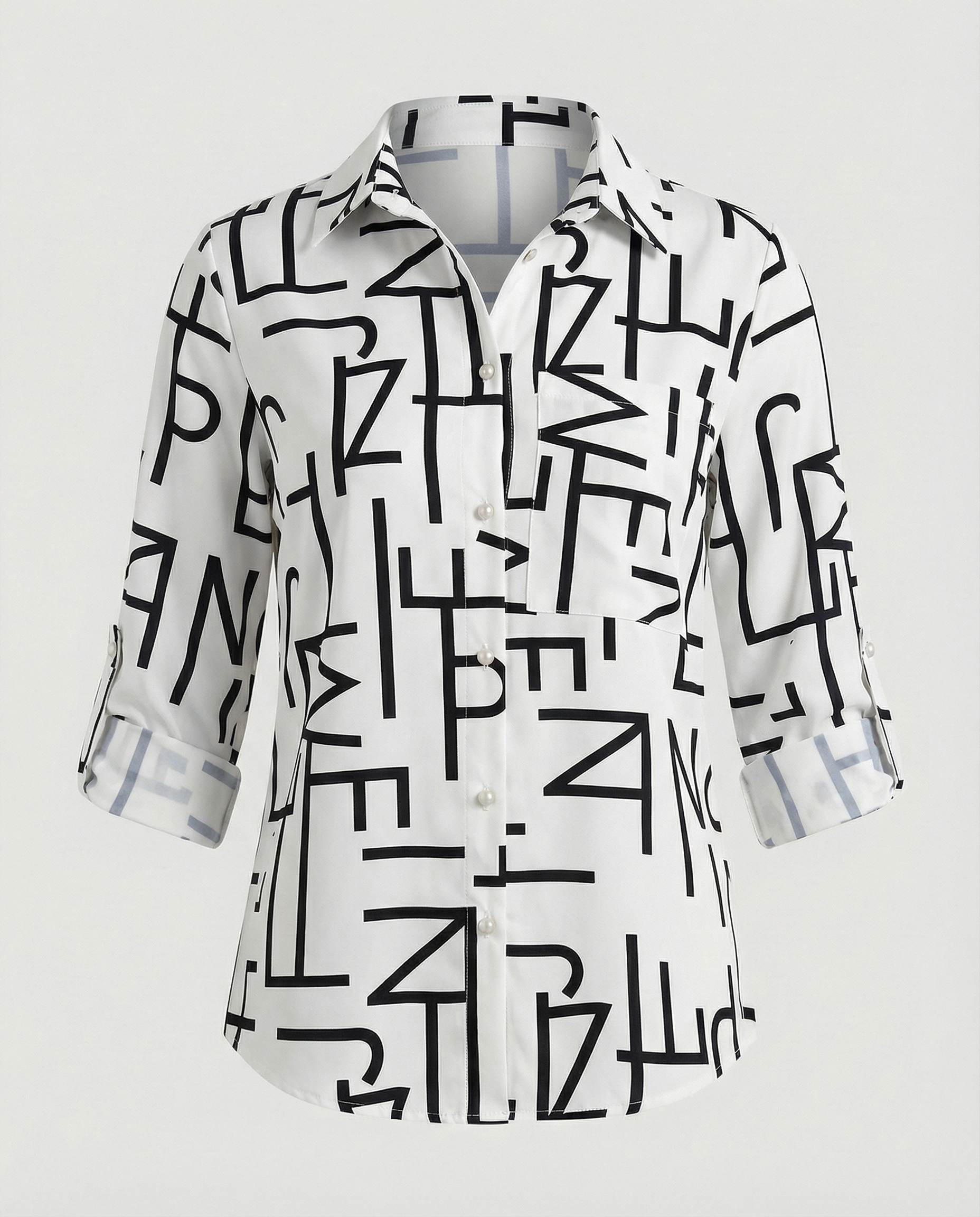 Bluse mit Umlegekragen