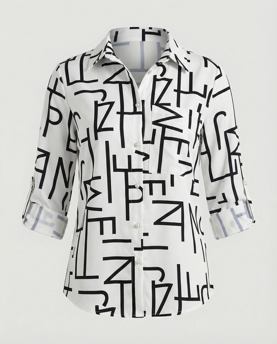 Bluse mit Umlegekragen