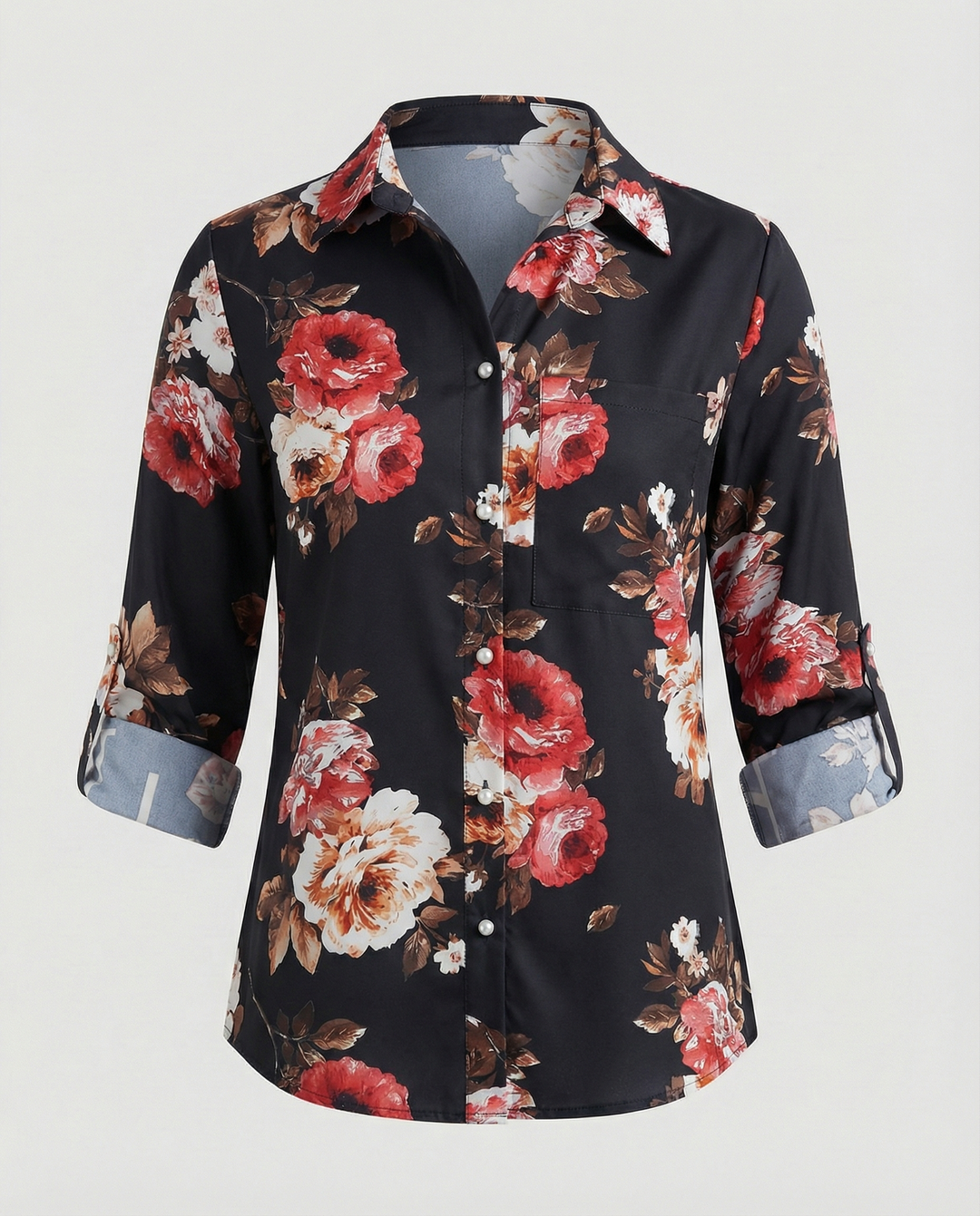 Bluse mit Umlegekragen