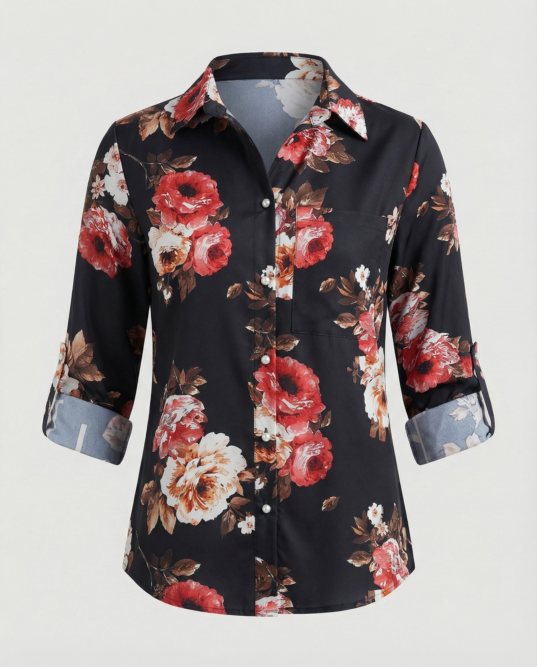 Bluse mit Umlegekragen