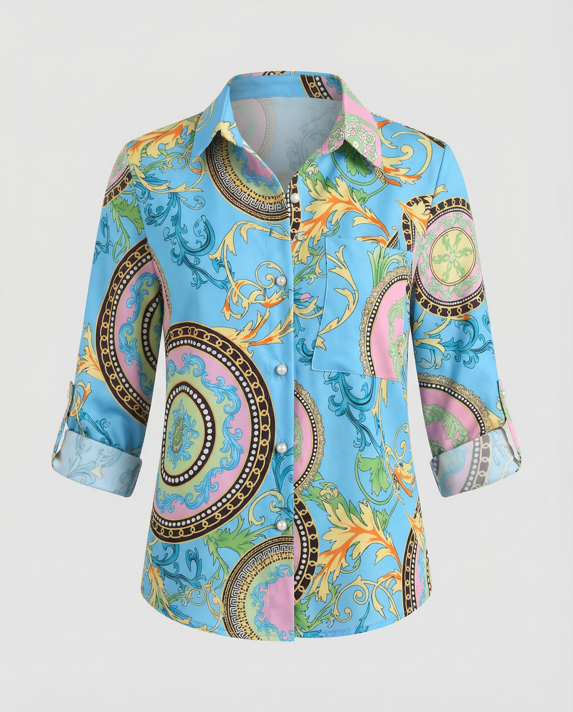Bluse mit Umlegekragen