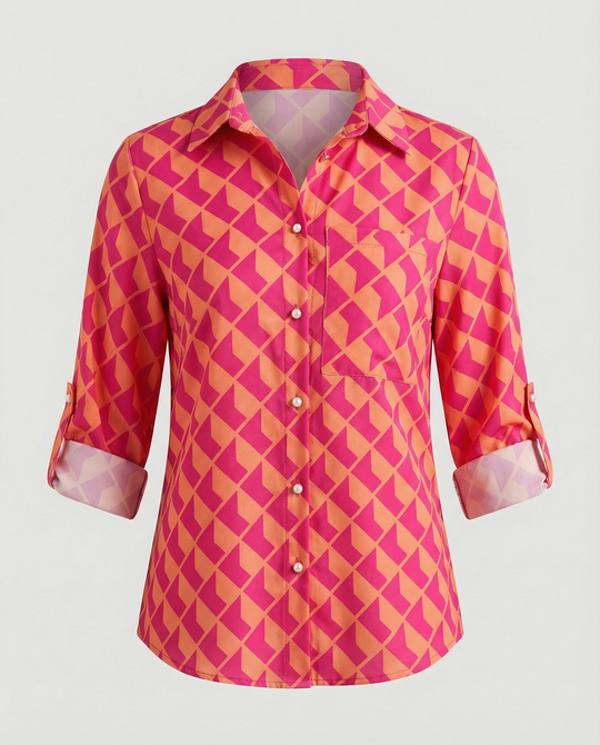 Bluse mit Umlegekragen