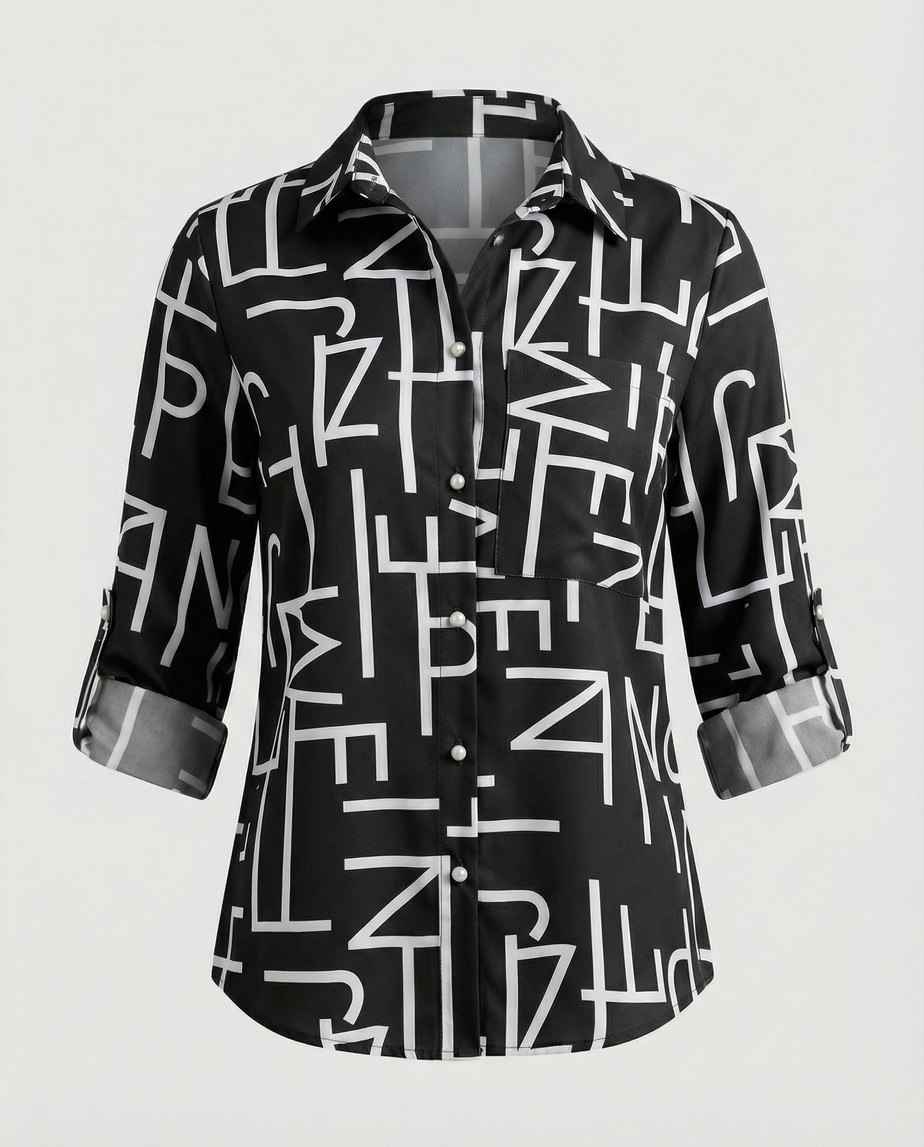 Bluse mit Umlegekragen