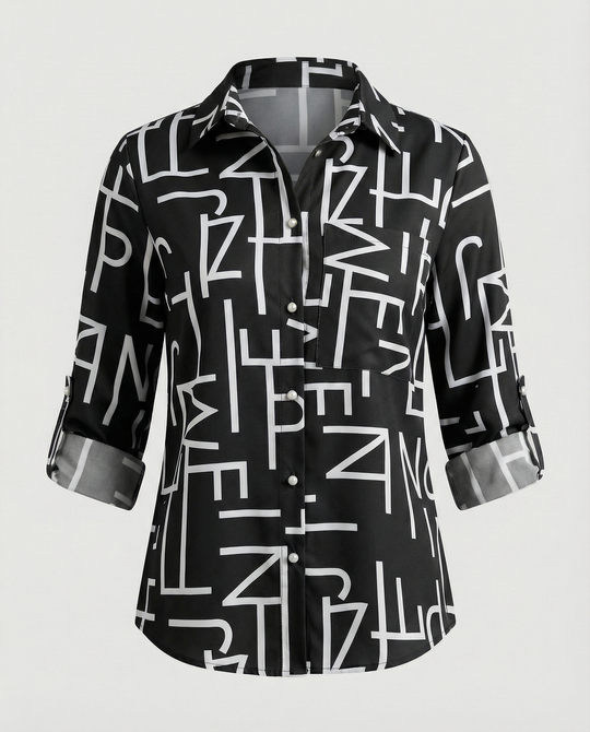 Bluse mit Umlegekragen
