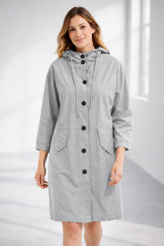 Damen Kapuzenjacke in mittlerer Länge