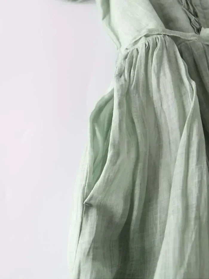 Elegantes Leinenkleid