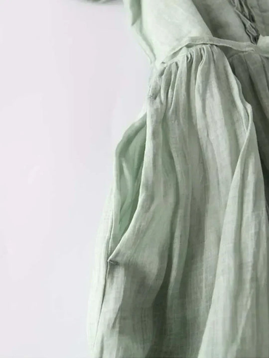 Elegantes Leinenkleid