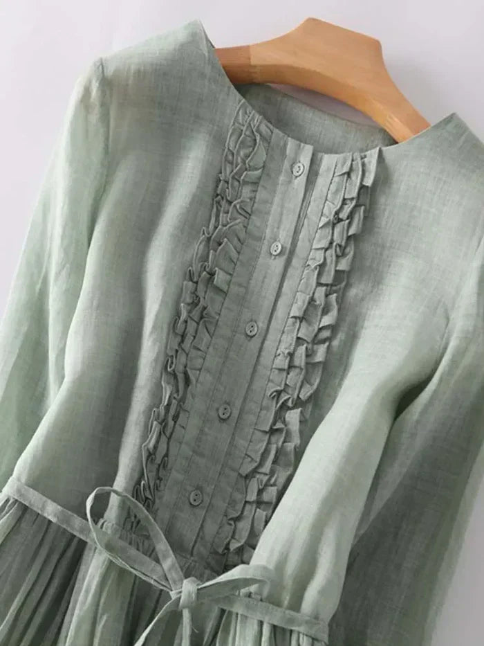 Elegantes Leinenkleid