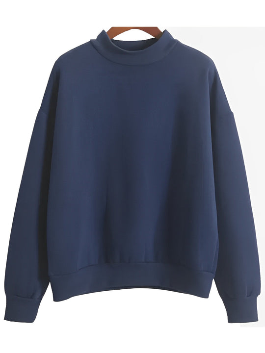 Bequemer, lockerer Basic-Pullover