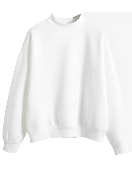 Bequemer, lockerer Basic-Pullover