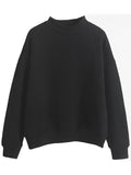 Bequemer, lockerer Basic-Pullover
