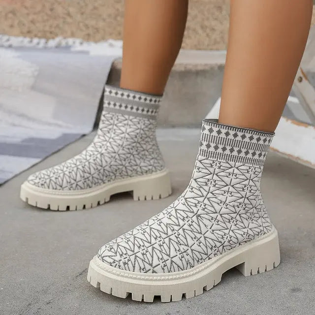 Shopnory | Klobige Stiefeletten für Damen