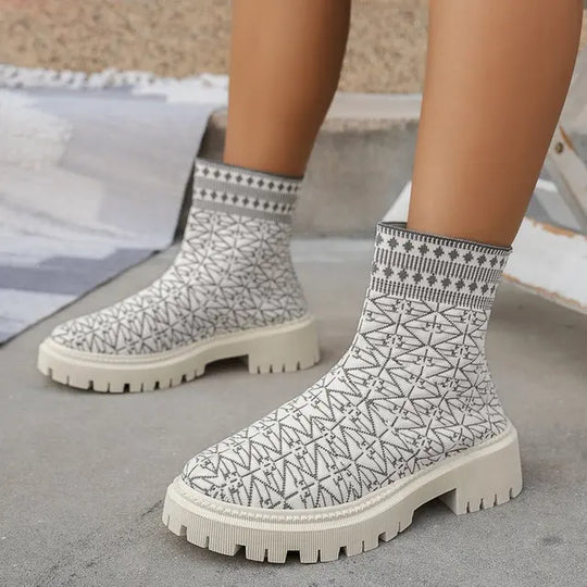 Shopnory | Klobige Stiefeletten für Damen