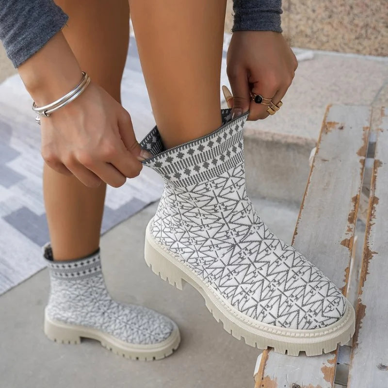 Shopnory | Klobige Stiefeletten für Damen
