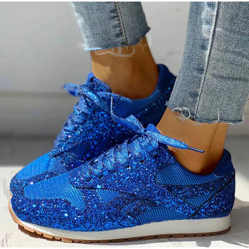 Sportschuhe mit Pailletten In Glitzer