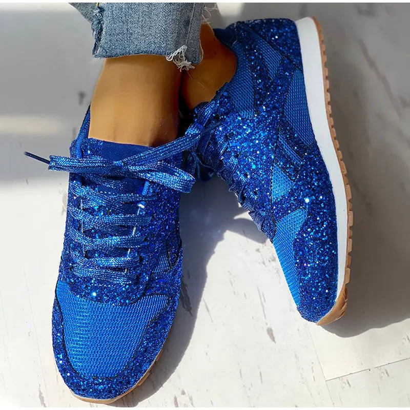 Sportschuhe mit Pailletten In Glitzer