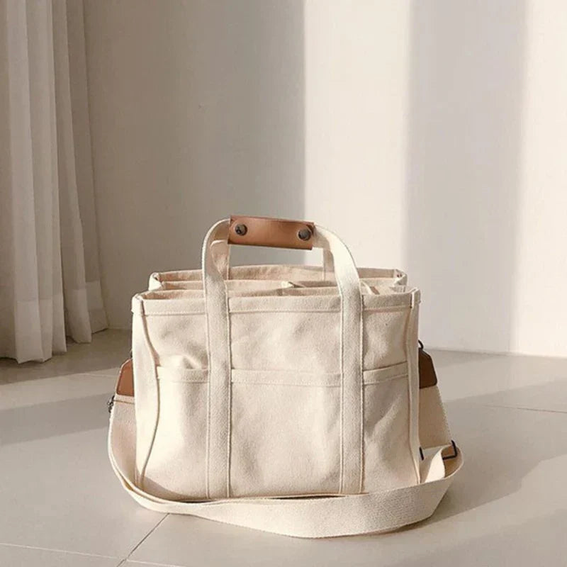 Canvas-Tasche mit Mehrfachfächern