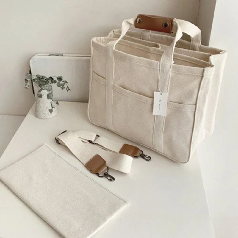 Canvas-Tasche mit Mehrfachfächern