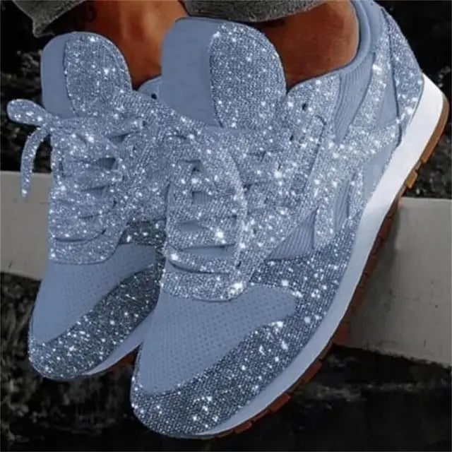 Glitzer Damen Sneakers mit sportlichem Komfort - Leona