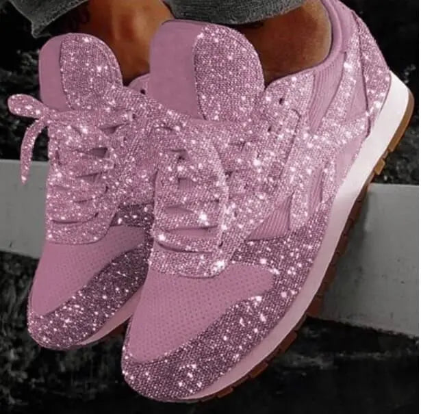 Glitzer Damen Sneakers mit sportlichem Komfort - Leona