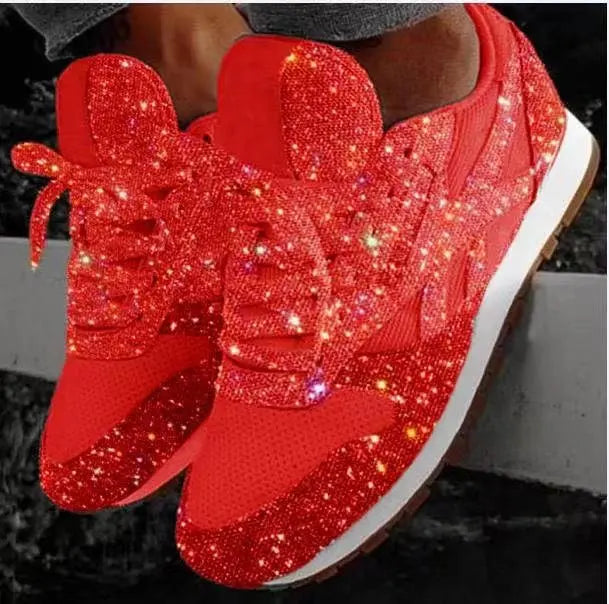 Glitzer Damen Sneakers mit sportlichem Komfort - Leona
