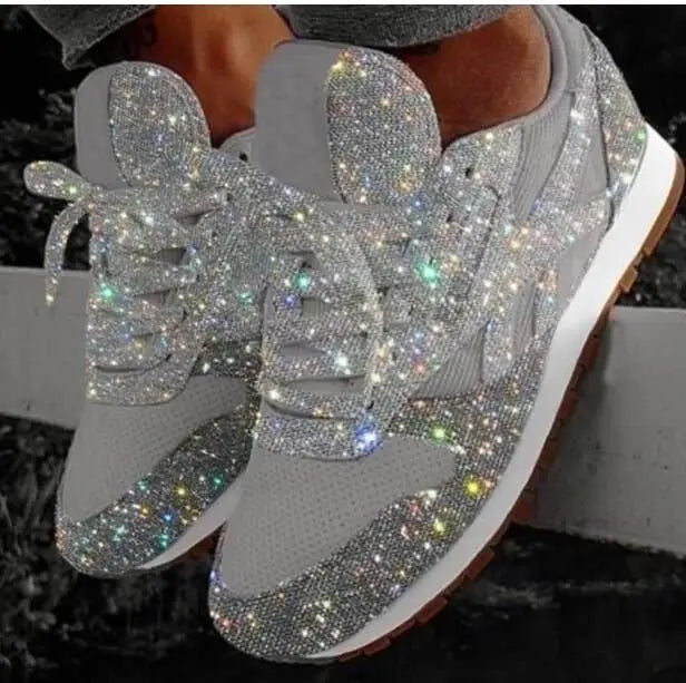 Glitzer Damen Sneakers mit sportlichem Komfort - Leona