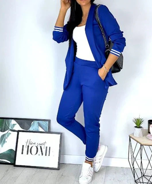 Damen Doppelreiher Blazer Hosenanzug