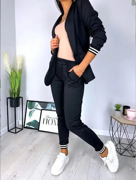Damen Doppelreiher Blazer Hosenanzug