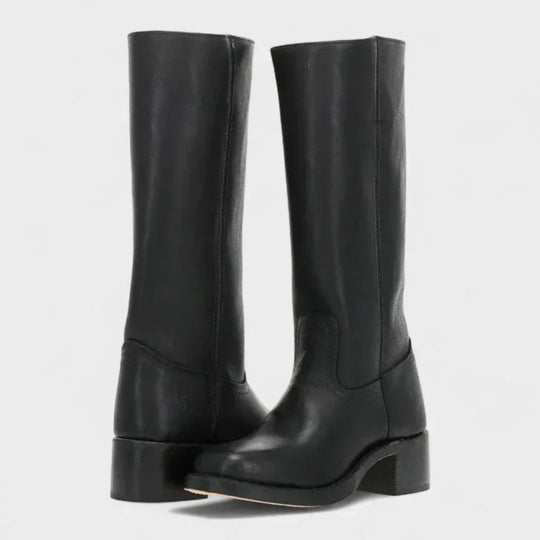 Klassische Damenstiefel Mit Blockabsatz Für Damen