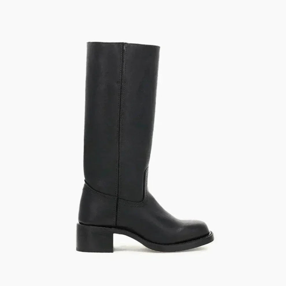 Klassische Damenstiefel Mit Blockabsatz Für Damen