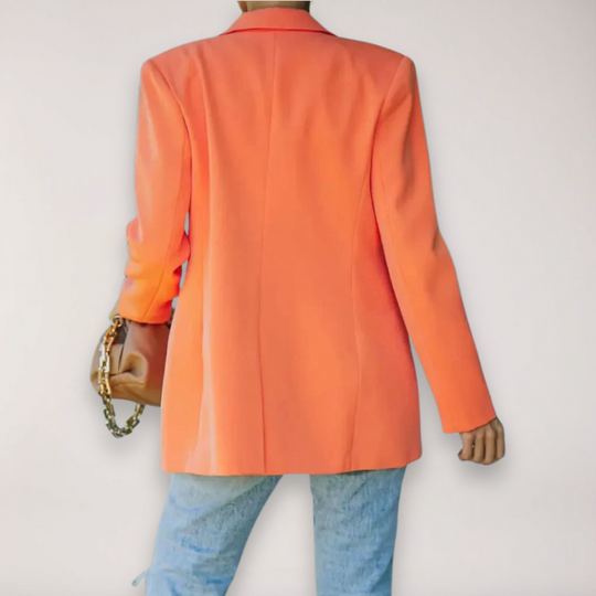 Oversized Blazer – Einreiher mit Reverskragen Jacke für Elegantes Layering