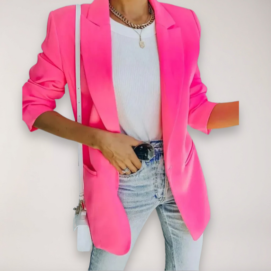 Oversized Blazer – Einreiher mit Reverskragen Jacke für Elegantes Layering