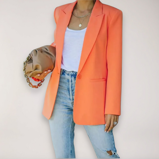 Oversized Blazer – Einreiher mit Reverskragen Jacke für Elegantes Layering