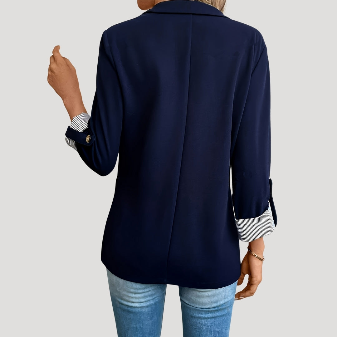 Maßgeschneiderter Blazer – Klassisch Einreiher mit Aufschlagärmel