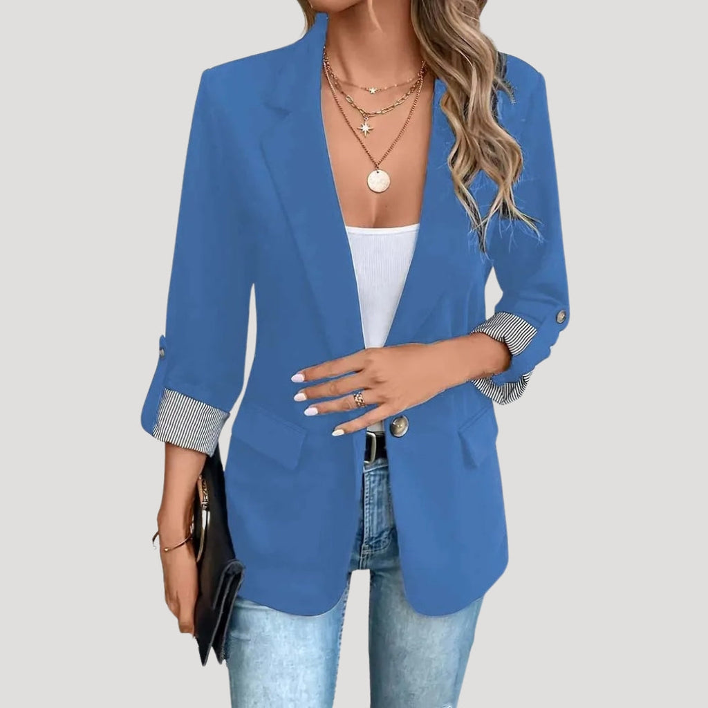 Maßgeschneiderter Blazer – Klassisch Einreiher mit Aufschlagärmel