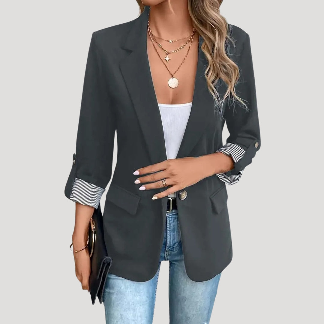 Maßgeschneiderter Blazer – Klassisch Einreiher mit Aufschlagärmel