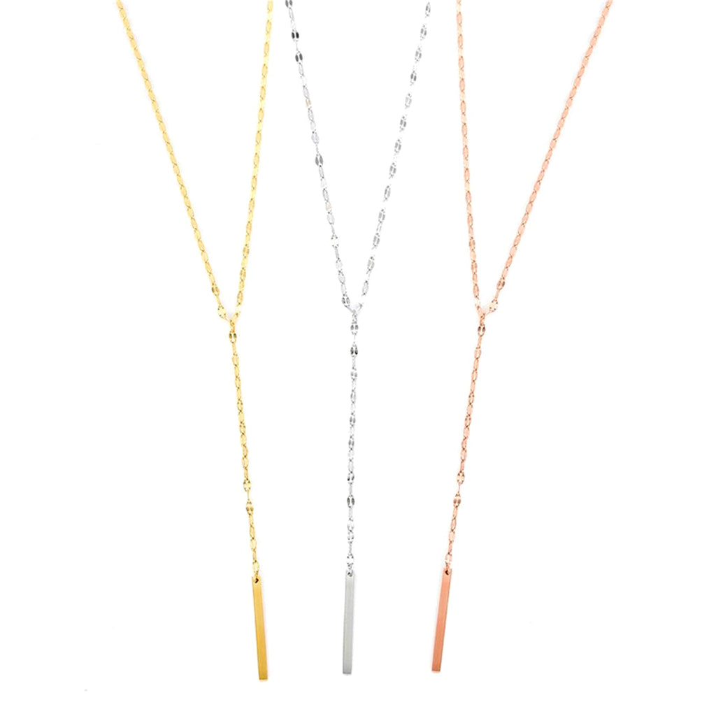 Edelstahl Lange Kette Rechteckige Halskette | Shop Nory