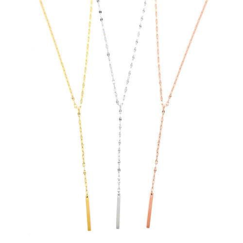 Edelstahl Lange Kette Rechteckige Halskette | Shop Nory