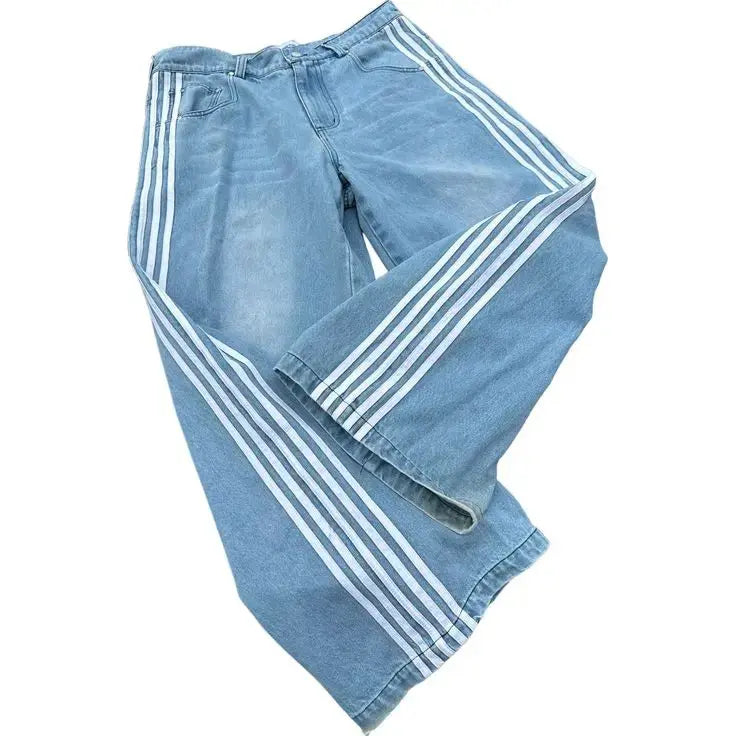 Baggy-Jeans mit hoher Taille