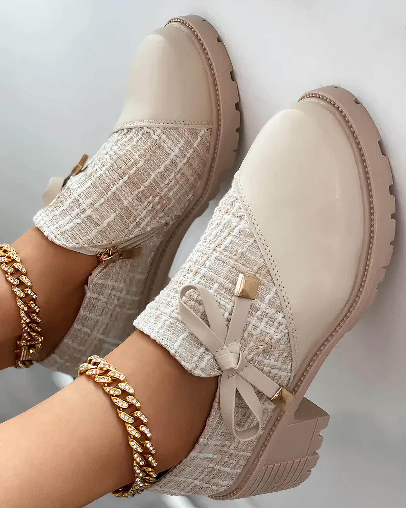 Stylische Blockabsatzschuhe mit Schleifendetails - Florina Shopnory